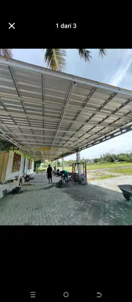 Kanopi/garasi parkiran atap galvalum