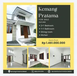 [FREE BIAYA-BIAYA] KEMANG PRATAMA BARU LT 90 m2 BEKASI