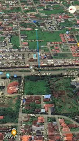 Tanah murah jalan Taman Sari Sudirman tengah kota Pekanbaru