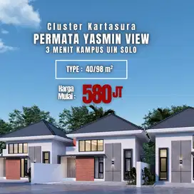 Cluster Kartasura, Minimalis Modern, 40/98, 3 Menit Kampus UIN Solo