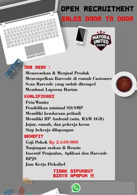 Lowongan Kerja Sales Lapangan - MAYORA United Home