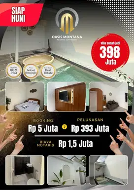 Villa Oasis montana siap huni tetangganya artis terkenal