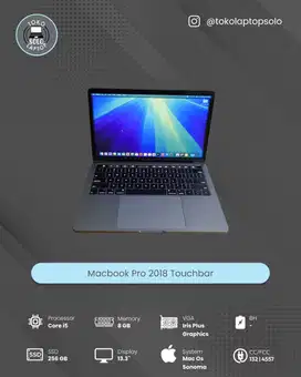 MACBOOK PRO 2018 INTEL CORE I5 Ram 8GB SSD 256GB INTEL IRIS PLUS