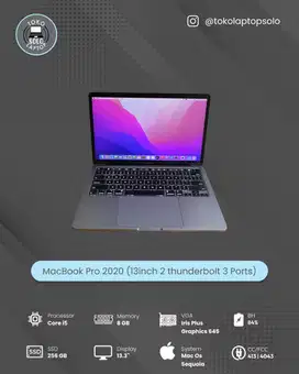 MACBOOK PRO 2020 INTEL CORE I5 Ram 8GB SSD 256GB RETINA