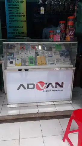 Etalase hp pajangan hp kartu