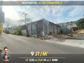 Dijual tanah di lokasi Premium Sangat Strategis di tepi jalan Raya