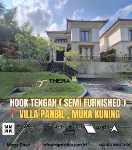 Dijual Rumah 2 lantai semi furnished hook Tengah di villa panbil