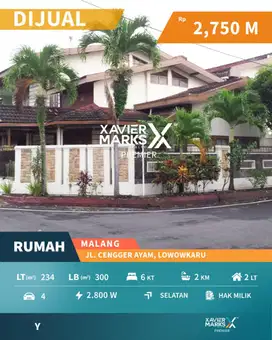 Dijual Rumah Strategis di Cengger Ayam Lowokwaru Malang