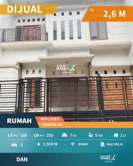 Dijual Rumah Siap Huni 2 Terawat Di Sawojajar Malang