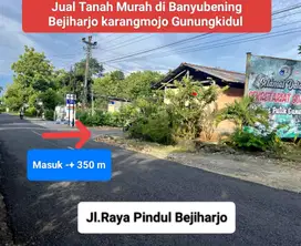 Jual Tanah Cepat murah di Bejiharjo Utara Kota wonosari Gunung Kidul