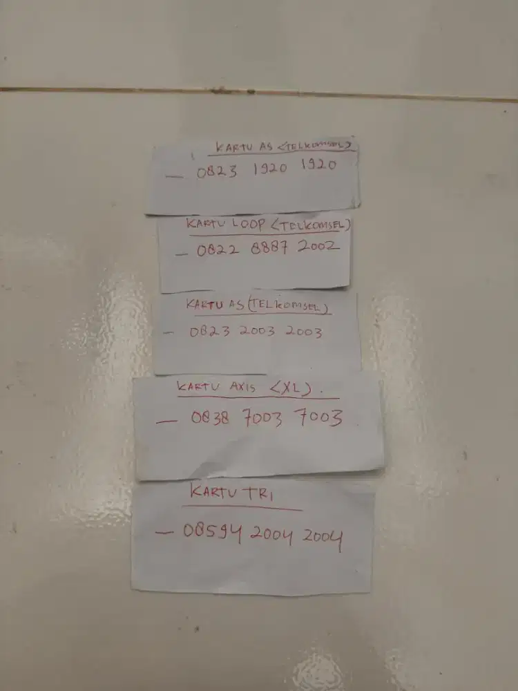 Nomor Cantik mudah dihapal