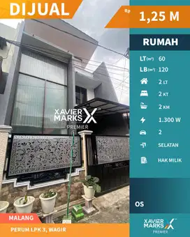 Dijual Rumah Asri di Terawat Bagus di Area Pandanlandung Wagir Malang