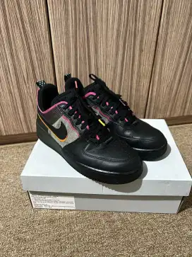 Nike Air Force 1 React Black/Pink Prime Sneakers bekas mulus
