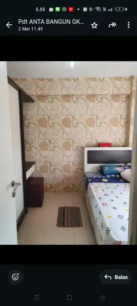 JUAL APARTEMEN BASURA 2 KAMAR FURNISH NEGO