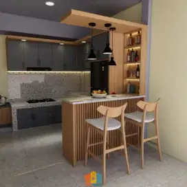 Kitchen set tempahan HPL
