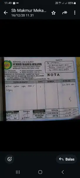 Dijual Mesin Mawar lonjong