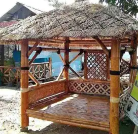Jual saung bambu murah