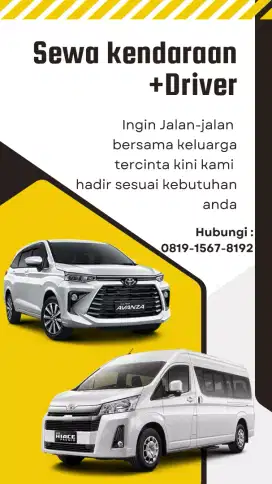 Sewa mobil + driver