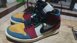(Preloved) Air Jordan 1 Mid Fearless Blue The Great