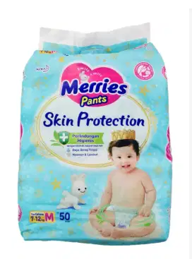 Pampers Merries M 50 Skin Protection Baru