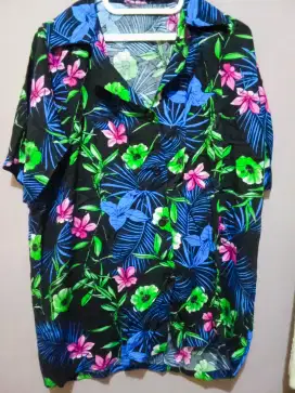 Kemeja wanita motif bunga2