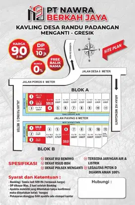 TANAH KAVLING MURAH BATAS SURABAYA BARAT