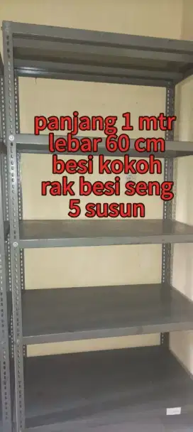 Rak besi kokoh ukuran 1 meter