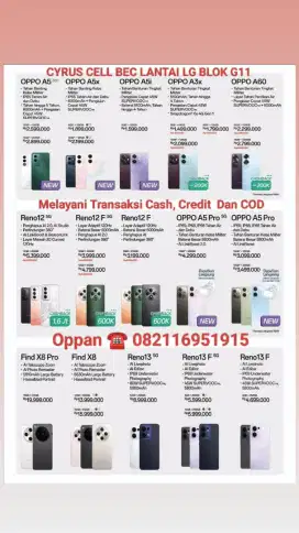 Hp Oppo credit tanpa DP