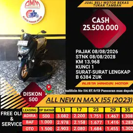 ALL NEW N MAX TH 2023 PAJAK ON KREDIT DP 500 KM LOW BODY MULUS