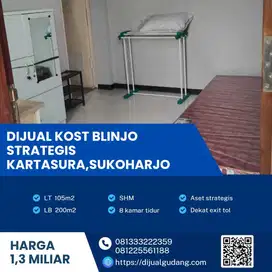 Jual Kost Adisucipto Solo – 105m² Tanah, 200m² Bangunan, 8 Kamar Full