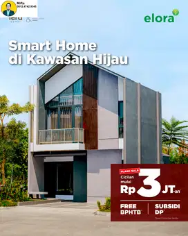 P73 Jual Rumah 2 Lantai di Cluster Elora Tera Damai Bekasi Siap Huni