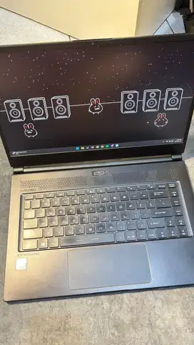 Jual Laptop MSI Gaming dan edit video bonus keyboard logitech dan mic