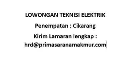 Teknisi Elektrik