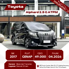[KM 49rb] TOYOTA ALPHARD 2.5 G ATPM 2017
