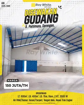 Disewakan Gudang Bagus Dan Siap Pakai Di Serengan Solo