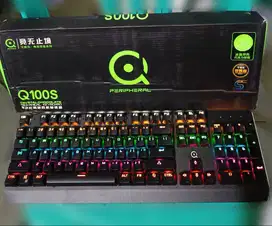 KEYBOARD MECHANICAL NUMPAD SWITCH BLUE MX AONQ Q100S LAPTOP KOMPUTER