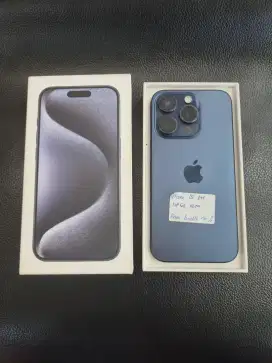 Iphone 15 pro 128gb blue ex ibox mulus lengkap !!
