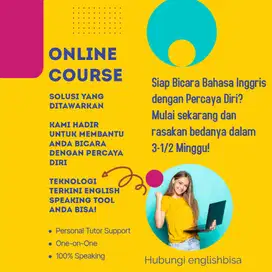 3-1/2 Minggu Percaya Diri Bicara B. Inggris. Private English Tutors