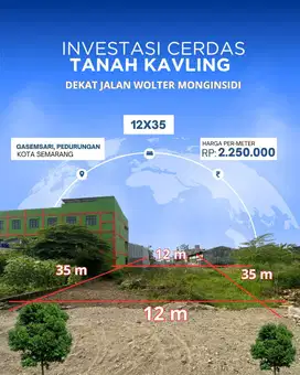 Kavling di gasem pedurungan dekat jl.Raya wolter monginsidi
