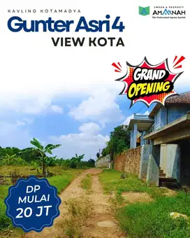 TANAH KAVLING GUNTER SIAP BANGUN VIEW KOTA BISA KREDIT