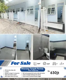 Dijual Kontrakan Rapih 2 Pintu di Kompkek Karang Tengah Permai 630jt