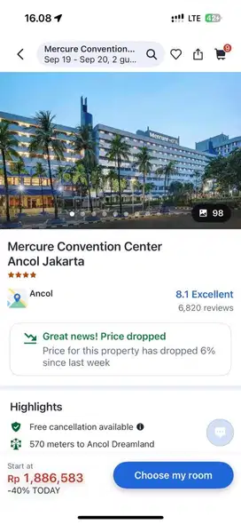 Voucher hotel mercure  19 sep