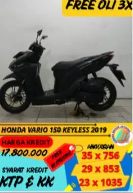 HONDA VARIO 150 keyless 2019 bisa cash dan kredit