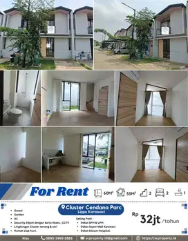 Disewakan Rumah Siap Huni di Cluster Cendana Parc, Lippo Karawaci 32jt