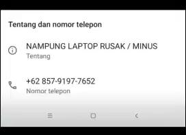 nampung LAPTOP rusak minus mati