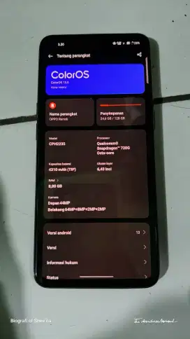 Oppo reno 6 4G 8/128gb