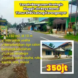 Tanah+Bangunan Tepi Jln Raya