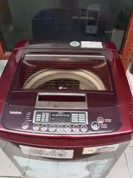 Jual mesin cuci merk LG 9,5KG , mesin halus, body mulus,orisinil