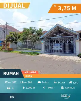 Dijual Rumah Klasik Cantik & Terawat di Daerah Dieng, Kota Malang