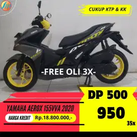 YAMAHA AEROX 155VVA 2020 KREDIT DP CUMA 500RB ANGSURAN SANGAT RINGAN
